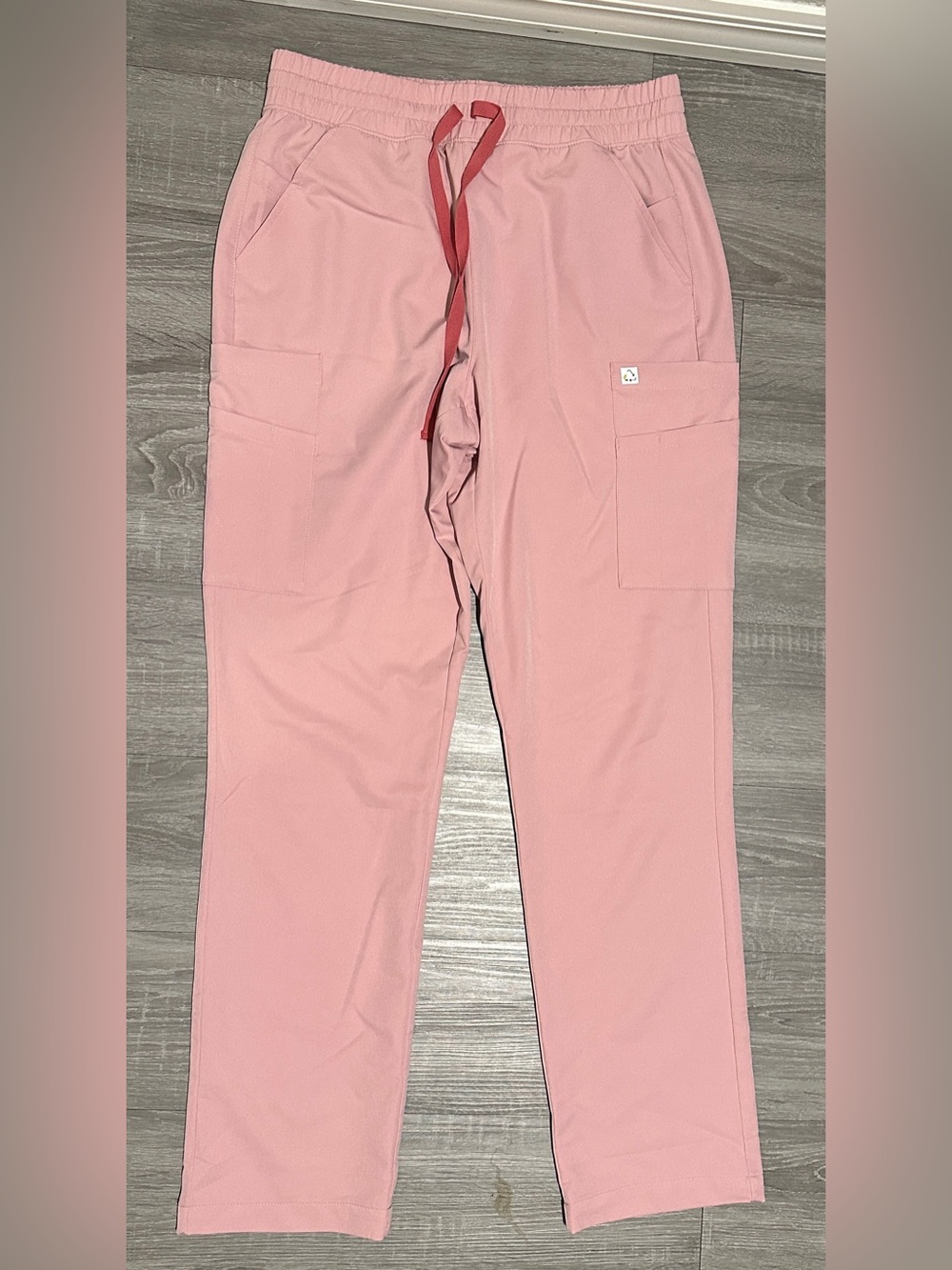NWOT Resurge light pink wide leg high waisted scrub pants